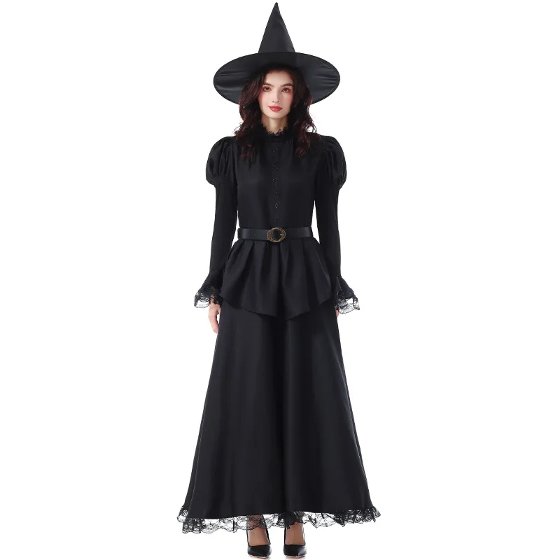 Bla Witch Long Dr Magic Cosplay k Witch Performance per adulti Costume di scena Abbigliamento etnico tradizionale da donna Hanfu