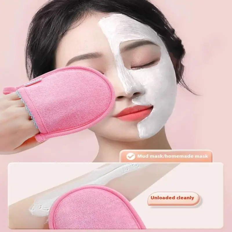 Gant bouffant de nettoyage du visage, pour démaquillant, lavage adapté à la maison, voyage, bain, bulle douce, exfoliant, serviette de soins pour la peau Pa