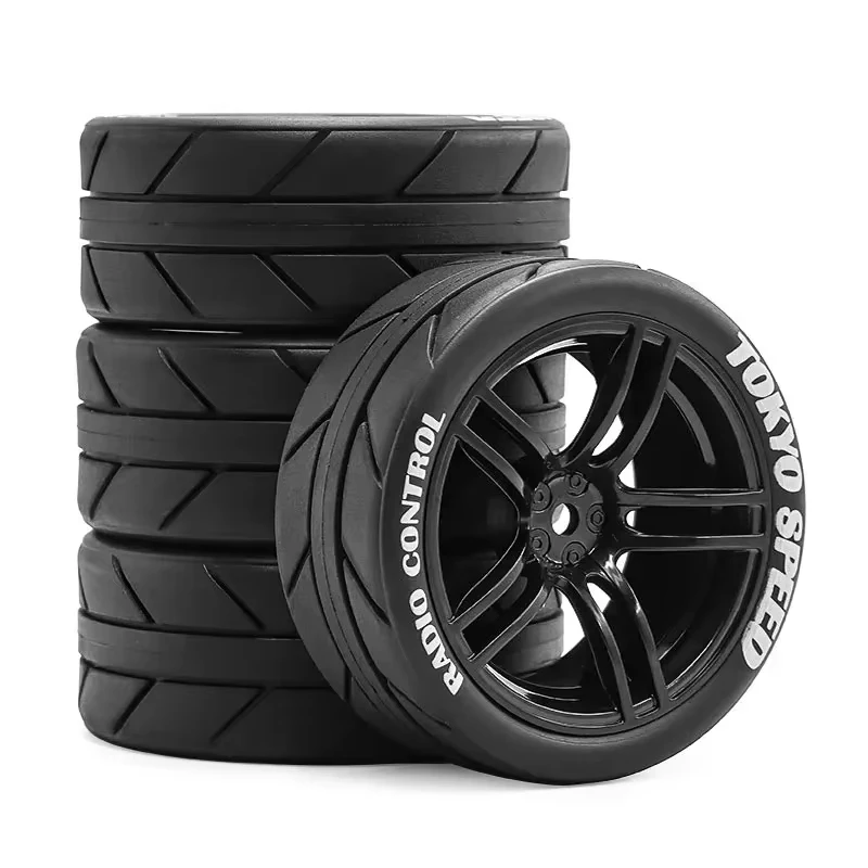 4Pcs 1/10 Scale RC Rally Drift Wheel Tire Set for Tamiya FW06 TT01 TT02 XV01 Racing Car Upgrade Replacement Part view 5