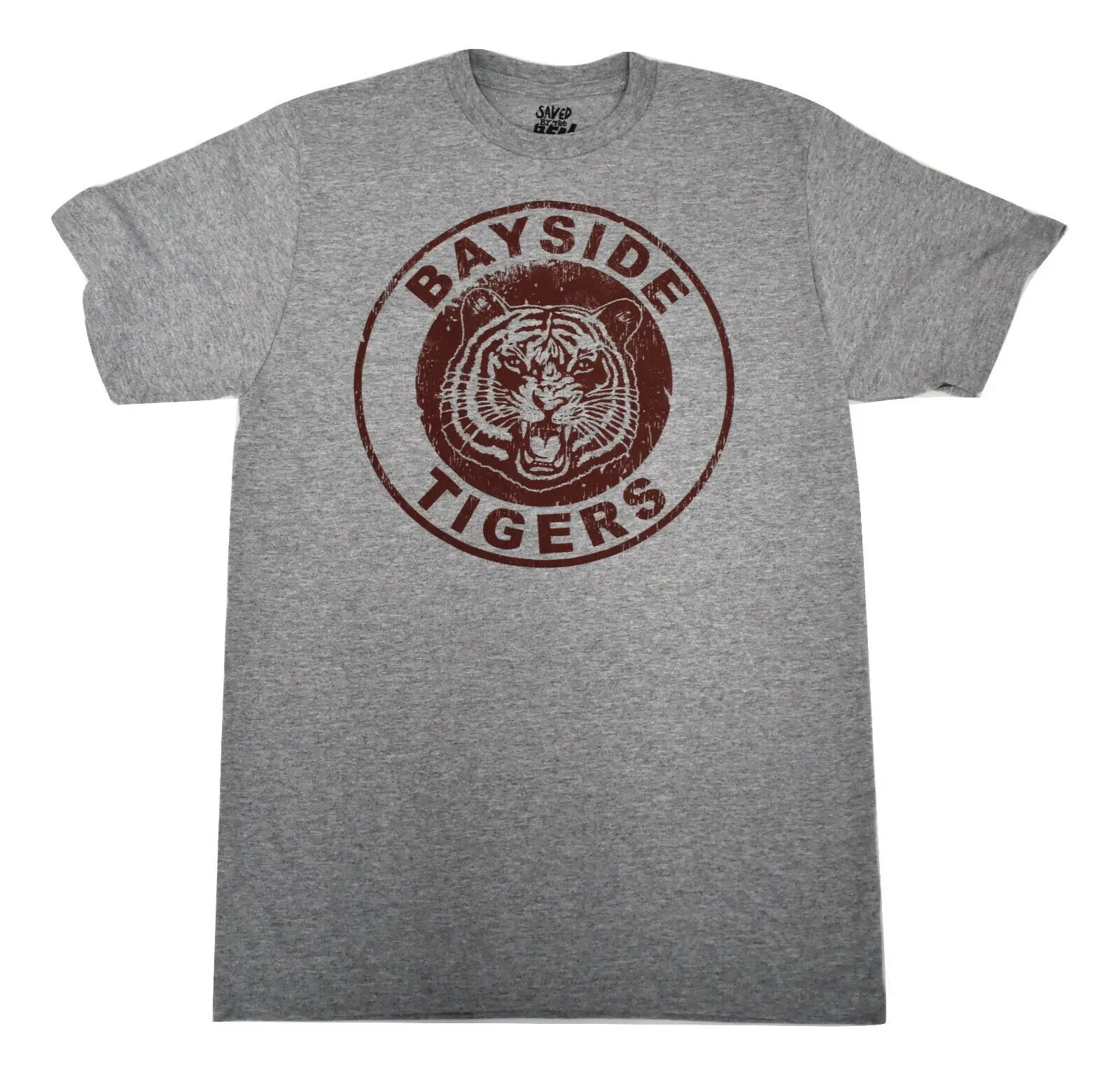 Saved By The Bell Mens Bayside Tigers Gray T Shirt New S