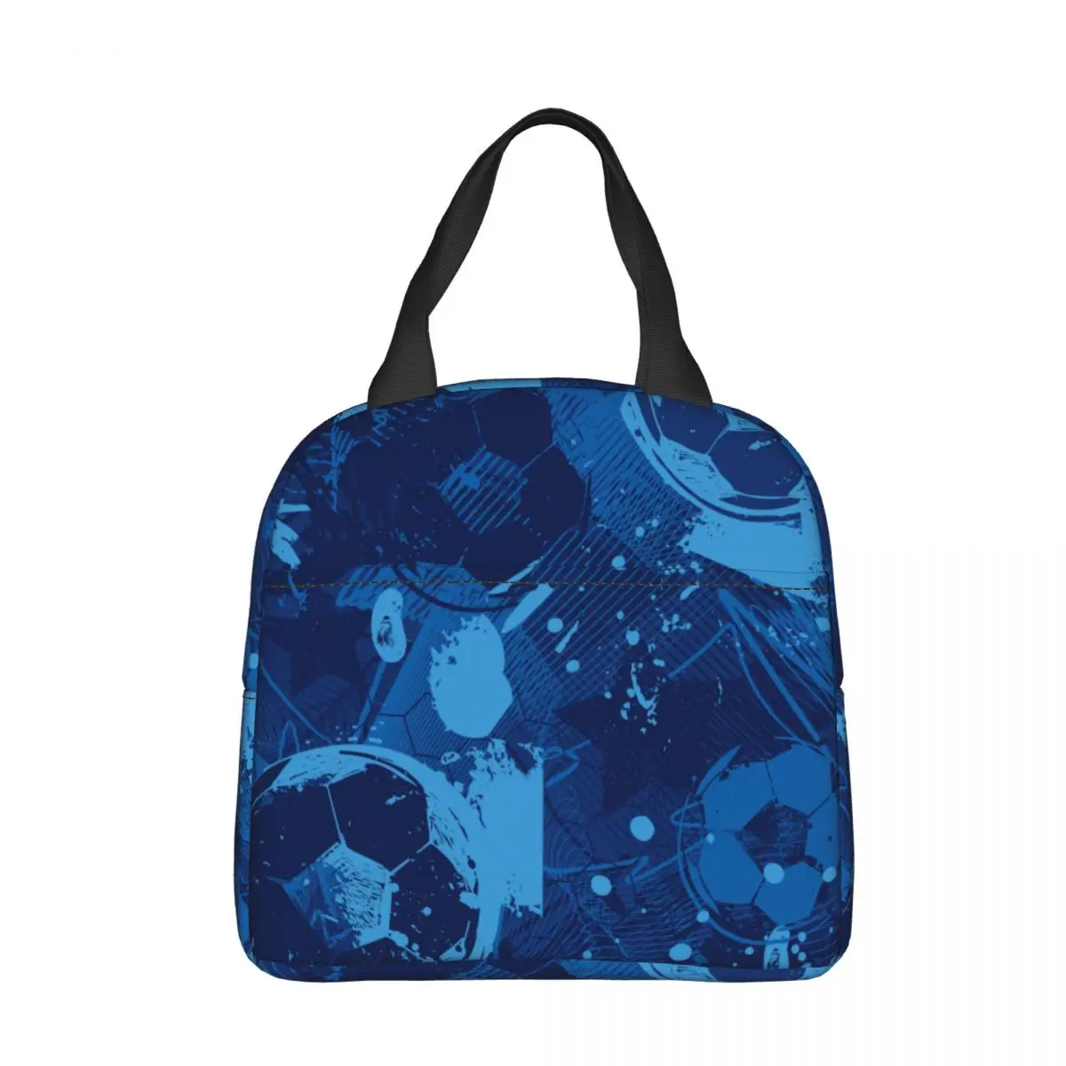 

Cartoon Soccer Ball Football Insulated Lunch Bag High Capacity Reusable Thermal Bag Tote Lunch Box Beach Picnic Men Women