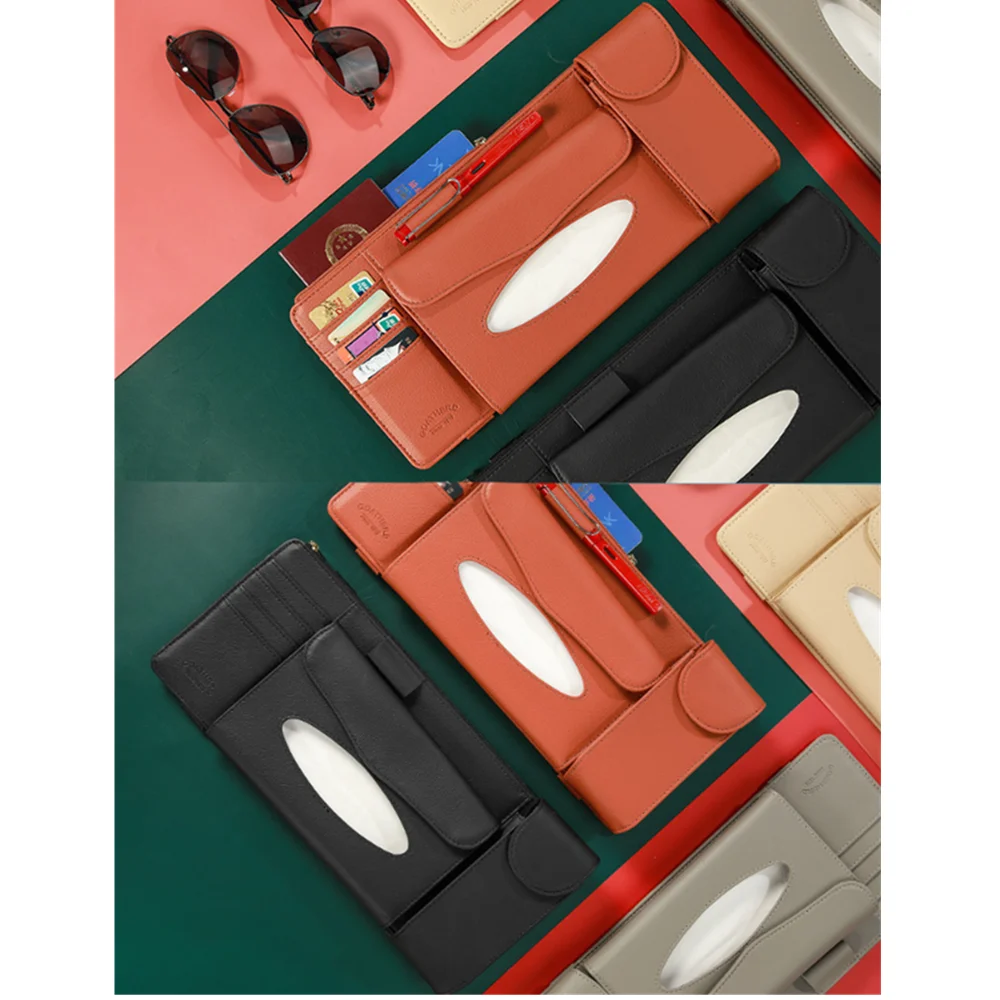 

Car Sun Visor Point Pocket Organizer Pouch Bag Card Glasses Storage Holder Car-styling Card Holder Bag Tissue Boxes