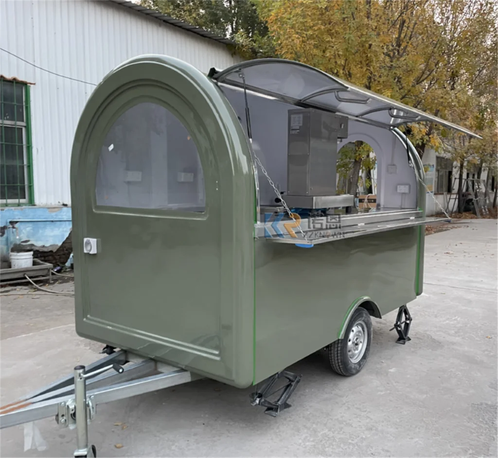 New Customizable Design Food Trailer Street Burger Grill Ice Cream Machine Mobile Food Truck
