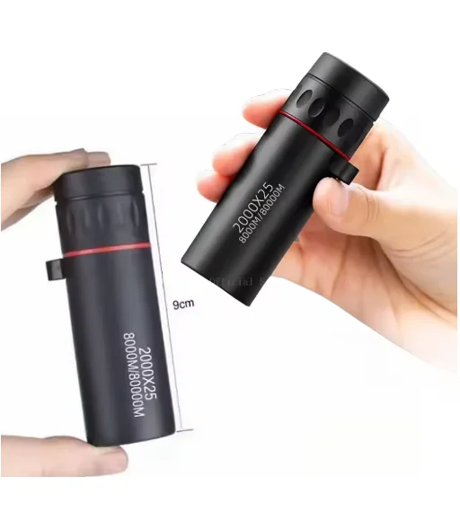 2000x25 High Power Mini Monocular Telescope Portable for Outdoor Camping Hunting Bird Watching Exploration Travel