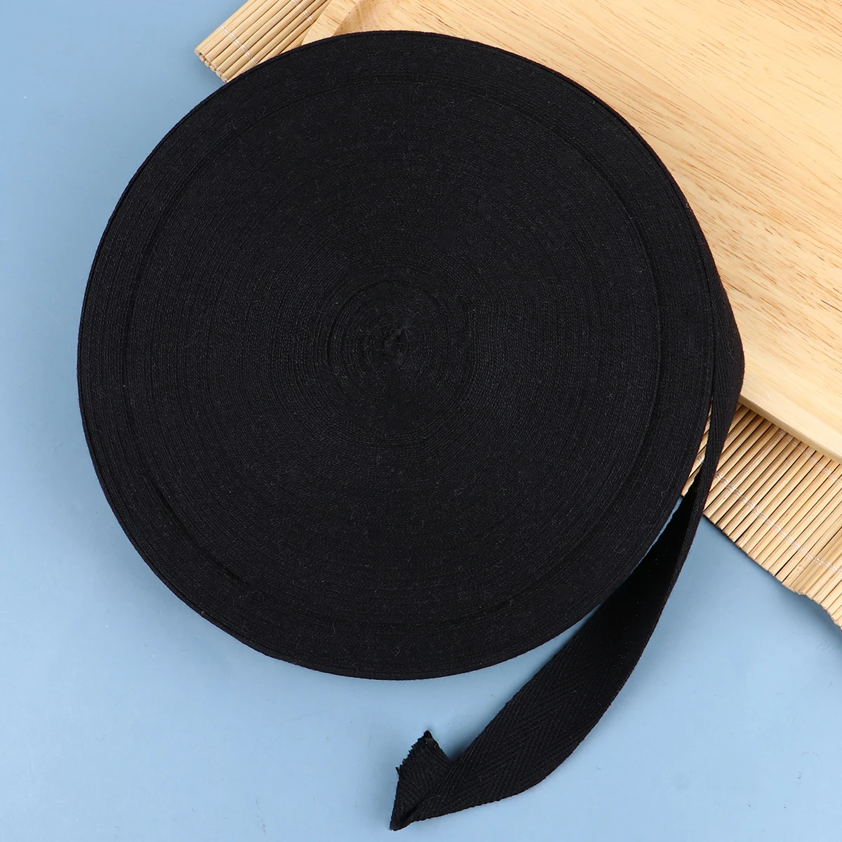

50M Cotton for DIY Crafts Gift Wrapping Black Rug Tape Soft Durable Decoration Twill Ribbon Twill