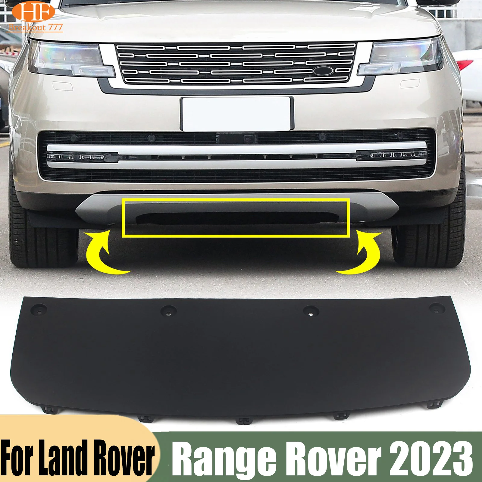 Front Bumper Protector Cover Black For Land Rover Range Rover 2023 LR150982