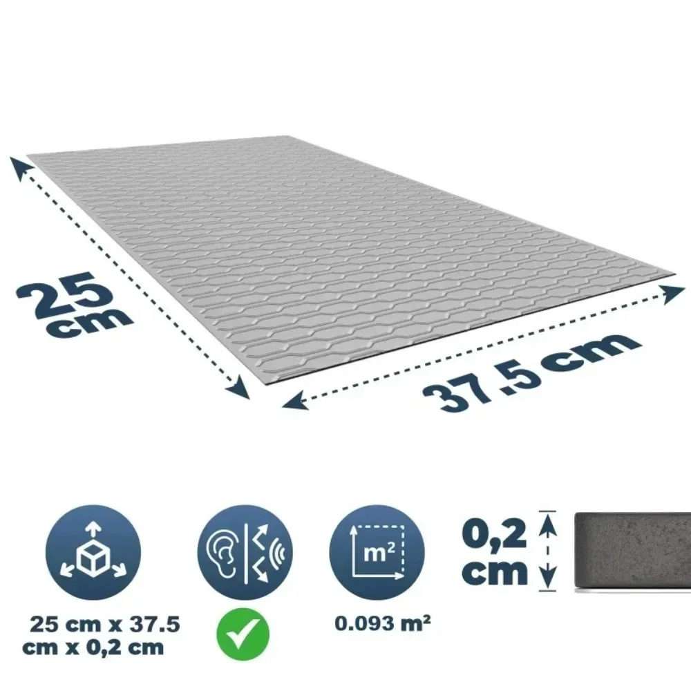 1pc Car Sound Deadening Self Adhesive Mat 2mm Sheets Sound Deadener Mat Noise Dampening Noise For Camper Van Trunk Door Floor