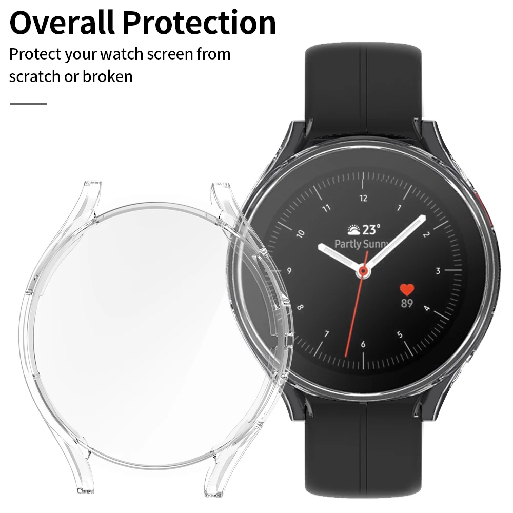 Original Strap+Case for Samsung Galaxy Watch 4/5/6 40mm 44mm Cover for Watch 6 Classic 43mm 47mm Sport Silicone Magnetic Band