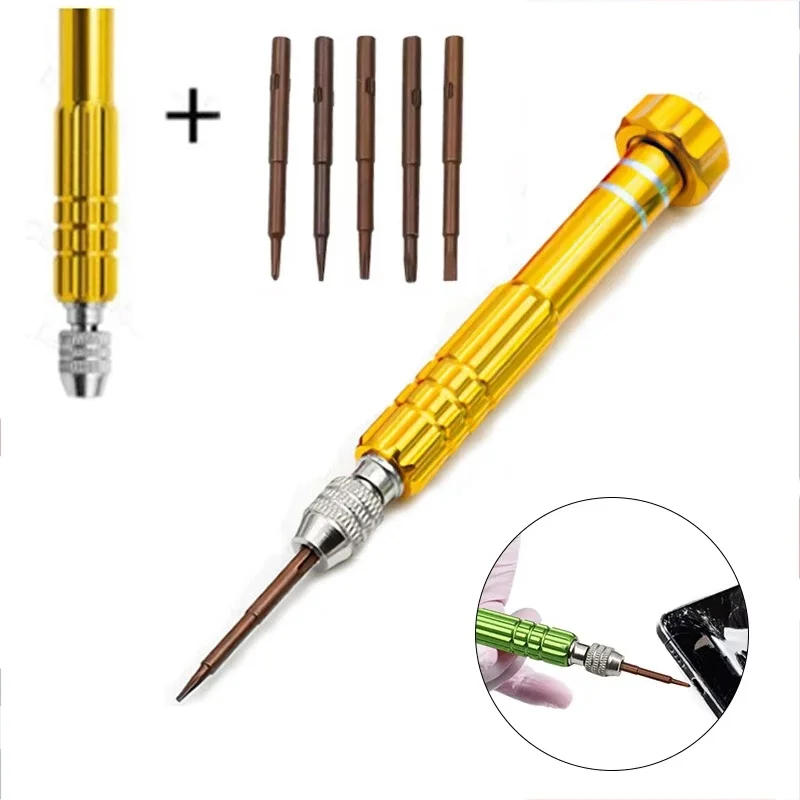 Multifunctional 5 In 1 Screwdriver Set Disassembly Magnetic Screwdriver For Computer Glasses Clock Watch Maintenance Accessorise