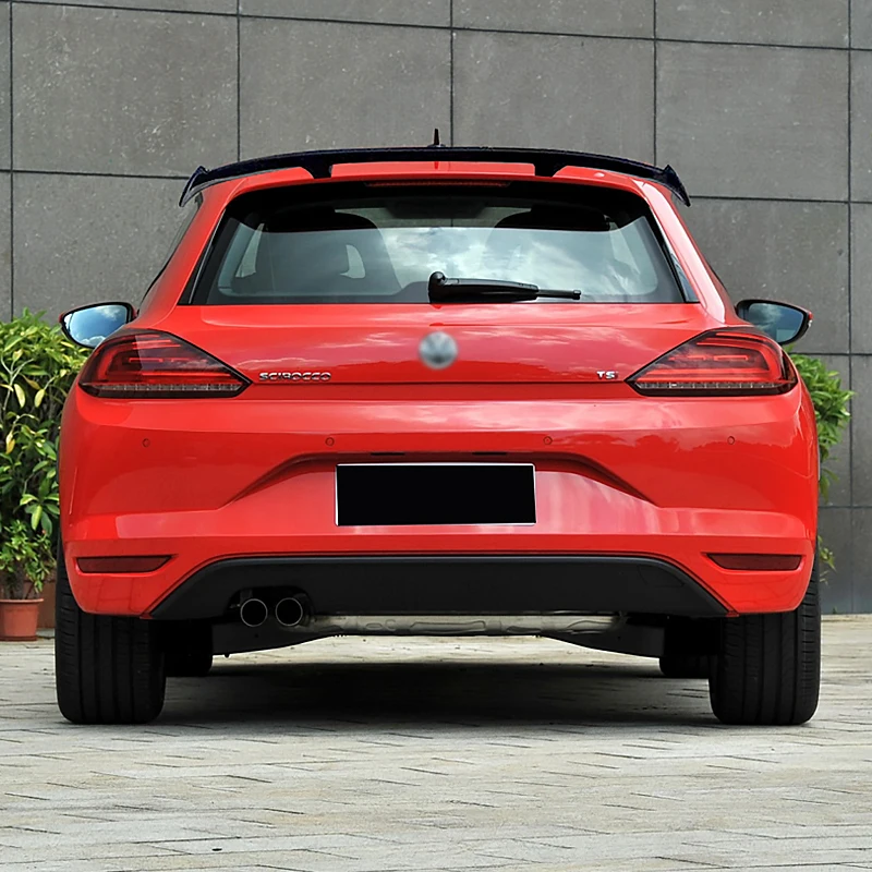 

Carbon Fiber Look Use Rear Trunk Lid Car Spoiler Wings For SUV Auto Exterior Accessories For Volkswagen Scirocco 2009-2016