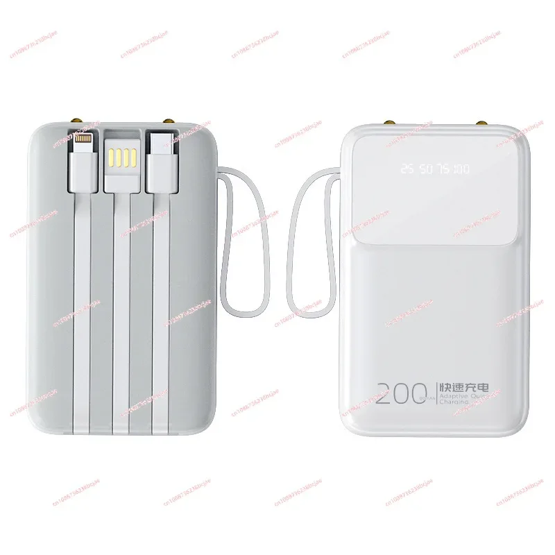 New with Cable Power Bank Super Fast Charge Mini 10000 MA Gift Punch Mobile Power Customized Logo