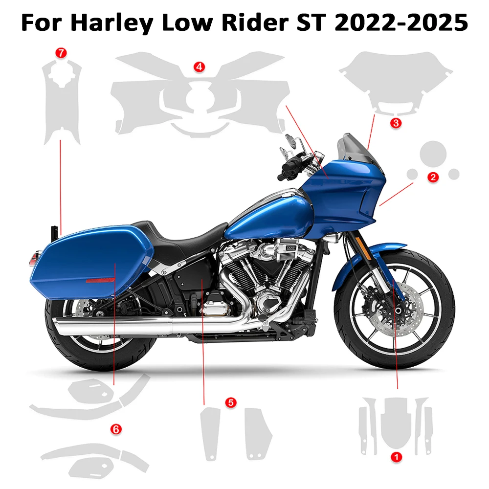 

For Harley Low Rider ST 2022-2025 PPF TPU Protective Film Full Body Paint Protection Scratch Resistant Kit