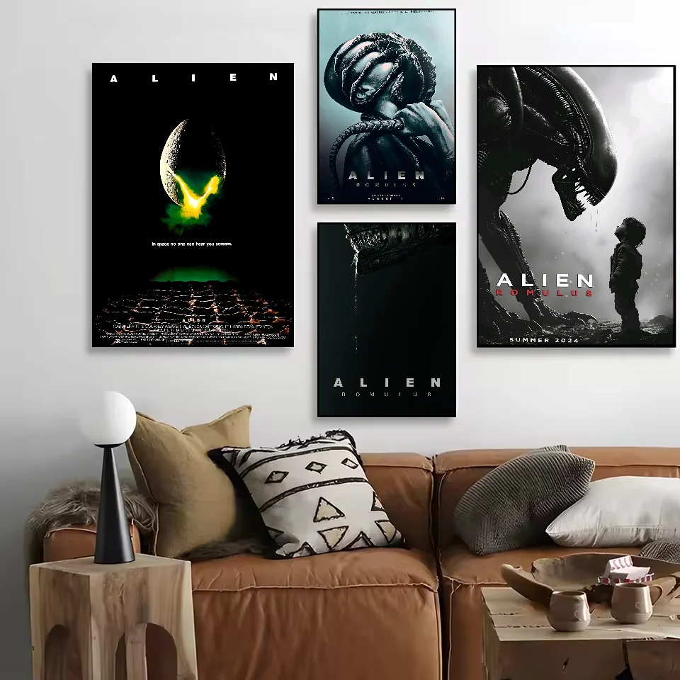 Classic Alien Film Space Horror Movie Poster HD Art Sticky Wall Waterproof Home Living Room Bedroom Bar Aesthetic Decoration