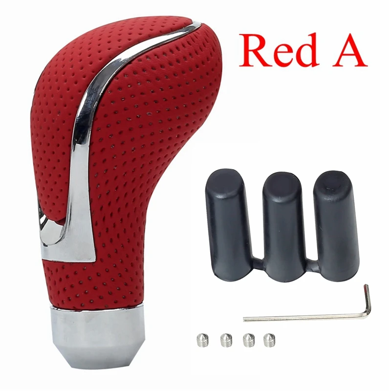 Leder Schwarz Rot Schaltknauf Auto Schaltknauf Schaltknauf Schaltknauf Schaltknauf Hebel Schaltgetriebe – Detail 15