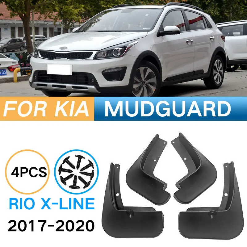 Car Auto Splash Guards Mud Flaps Fender Mudguard for Kia KX, Cross, and Kia Rio X-Line 2017–2020 Stable Structure