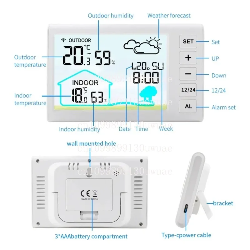2025 NEW  Digital RGB Wall Alarm Clock Large Screen Mirror Clock 5 Gear Brightness Adjustable with Date/Week/Temperature Display