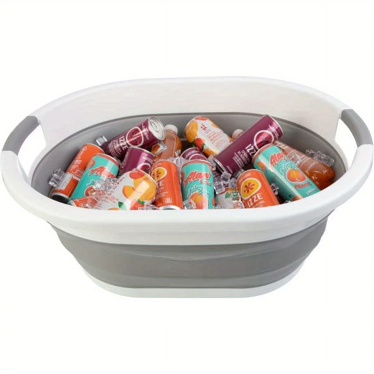 10.3 gal Portable Laundry Basket, Gray, Storage basket, storage container