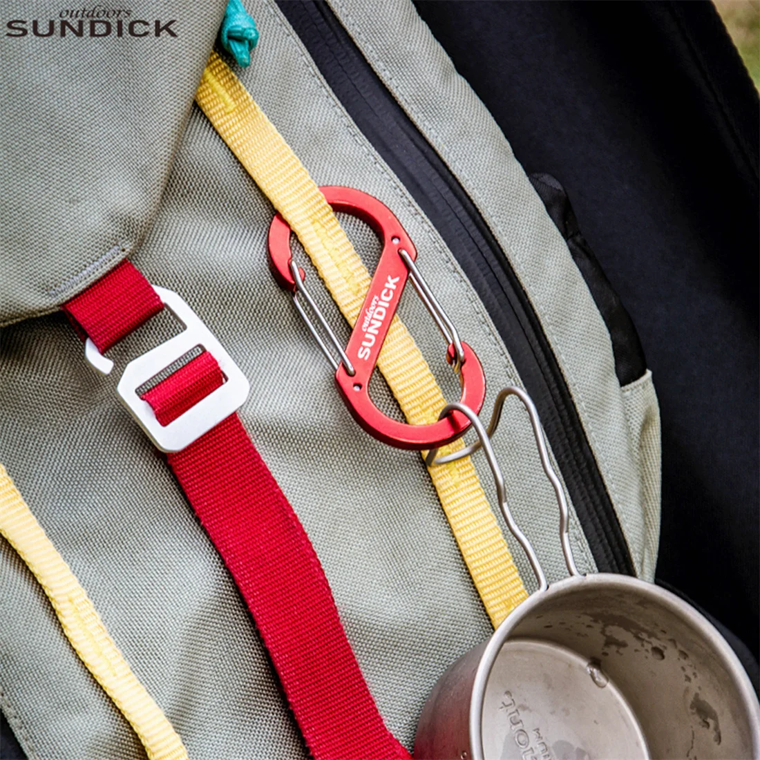 S-shaped Backpack Hook Buckle Carabiner Clips Aluminum Alloy S Shape Outdoor Climbing Camping Spring Keychain Hook Double Lock