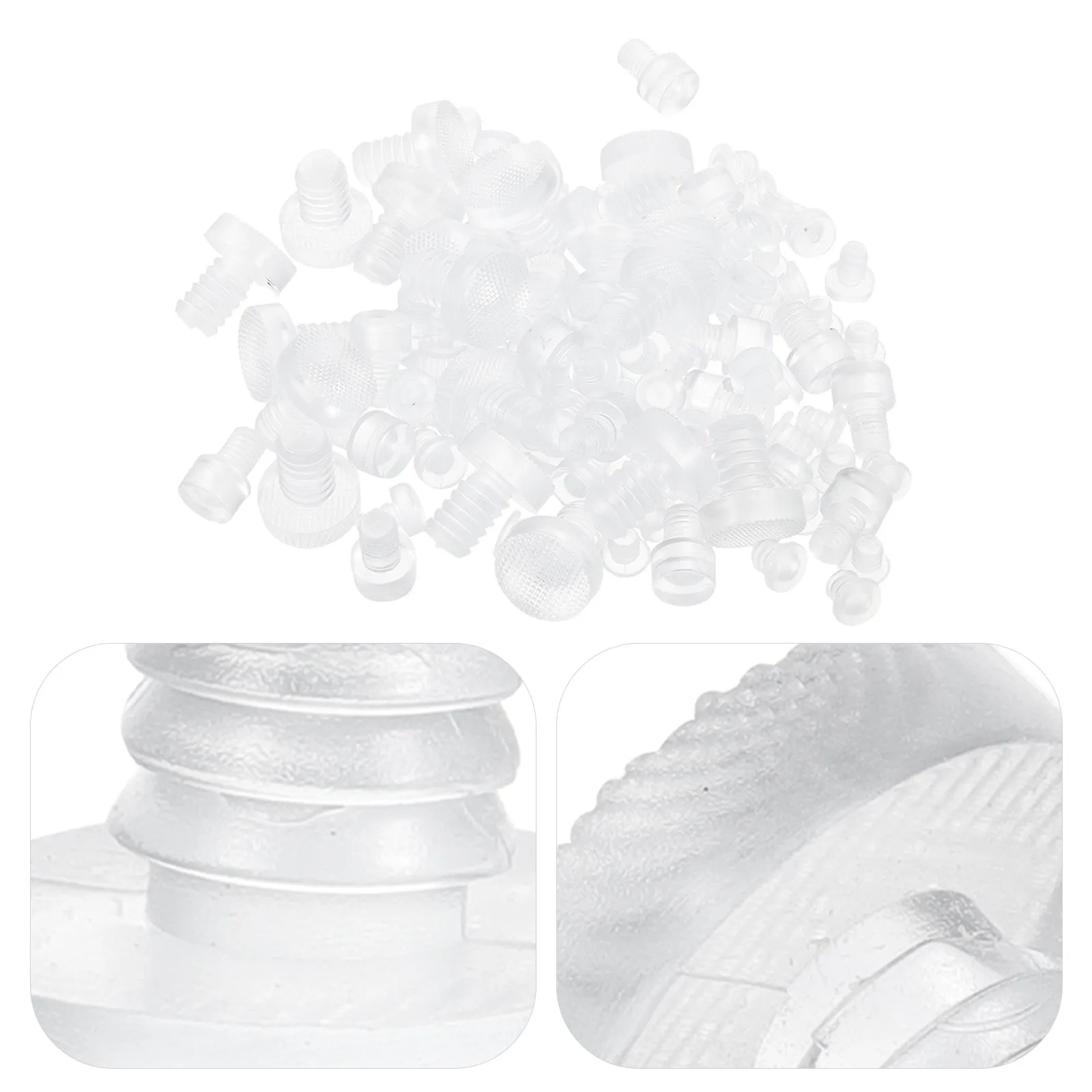 250Pcs Clear Silicone Cabinet Door Bumpers Embedded Soft Pads Noise Dampening Protective Glass Top Spacers Anti Scratch