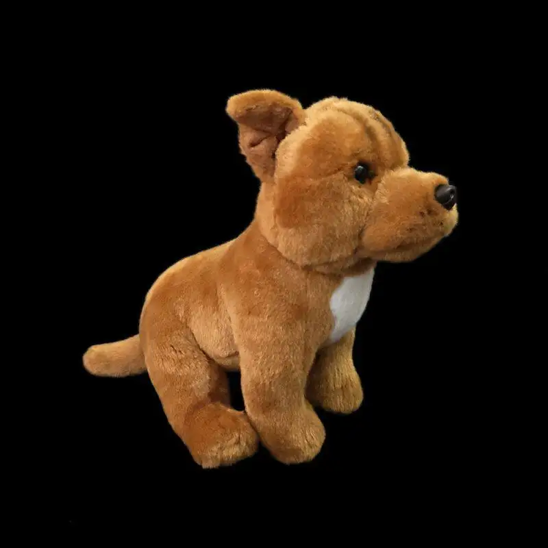 

Плюшевая игрушка-щенок Стаффордширского бультерьера, реалистичная кукла-животное, милый подарок