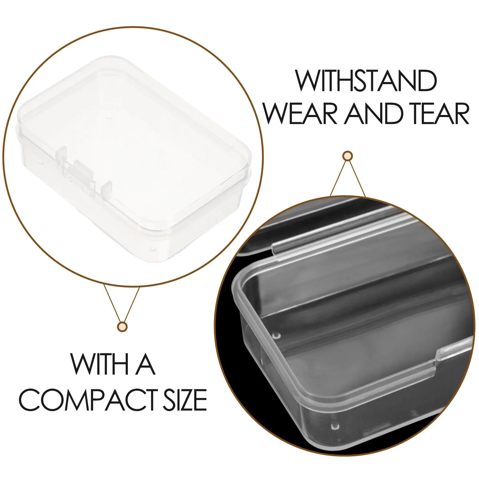10 Pcs Highly Transparent Box Mini Storage Containers Beads Small With Lids Clear Plastic Boxes Case Pp