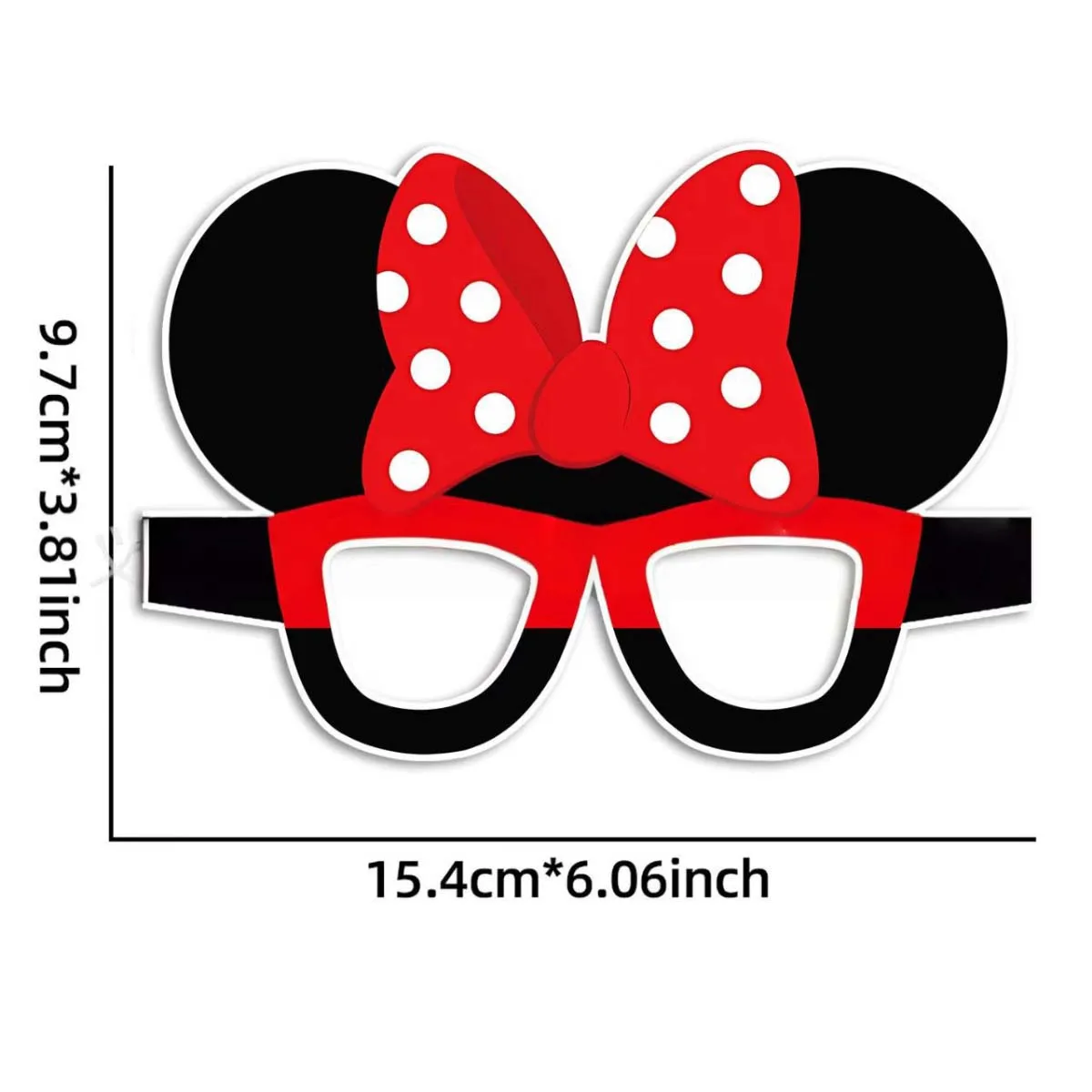 Crianças adultos foto adereços 14 pçs/set disney minnie mouse mickey mouse armações de óculos de papel