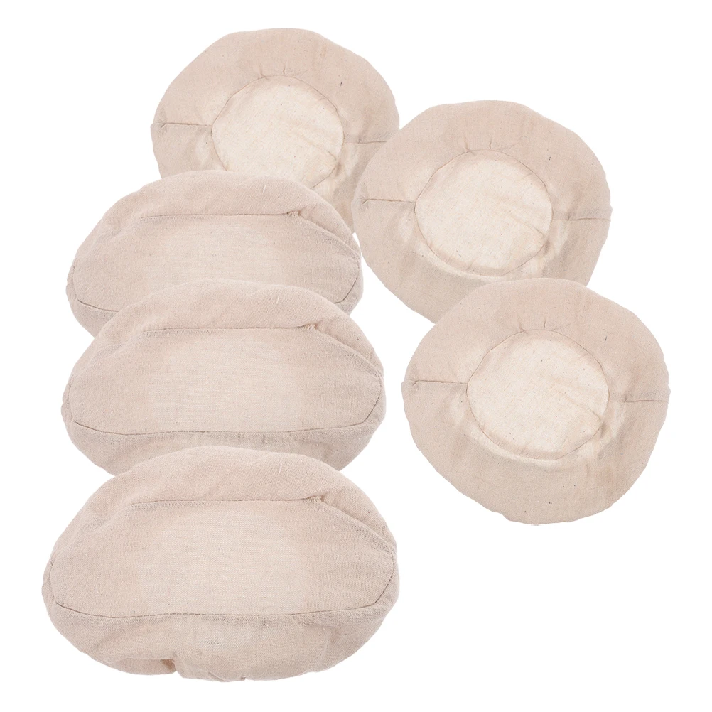

6 Pcs Bread Basket Cloth Cover for Liner Manual Proofing Baking Cotton Linen Lining