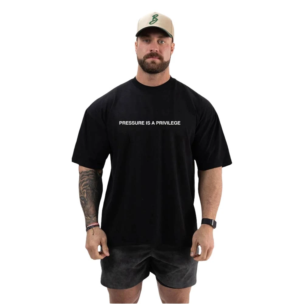 Pressure Is A Privilege Classic T-shirt GYM Graphic Cotton Tee Printing High-end Luxury Unisex Style Both of Men and Women