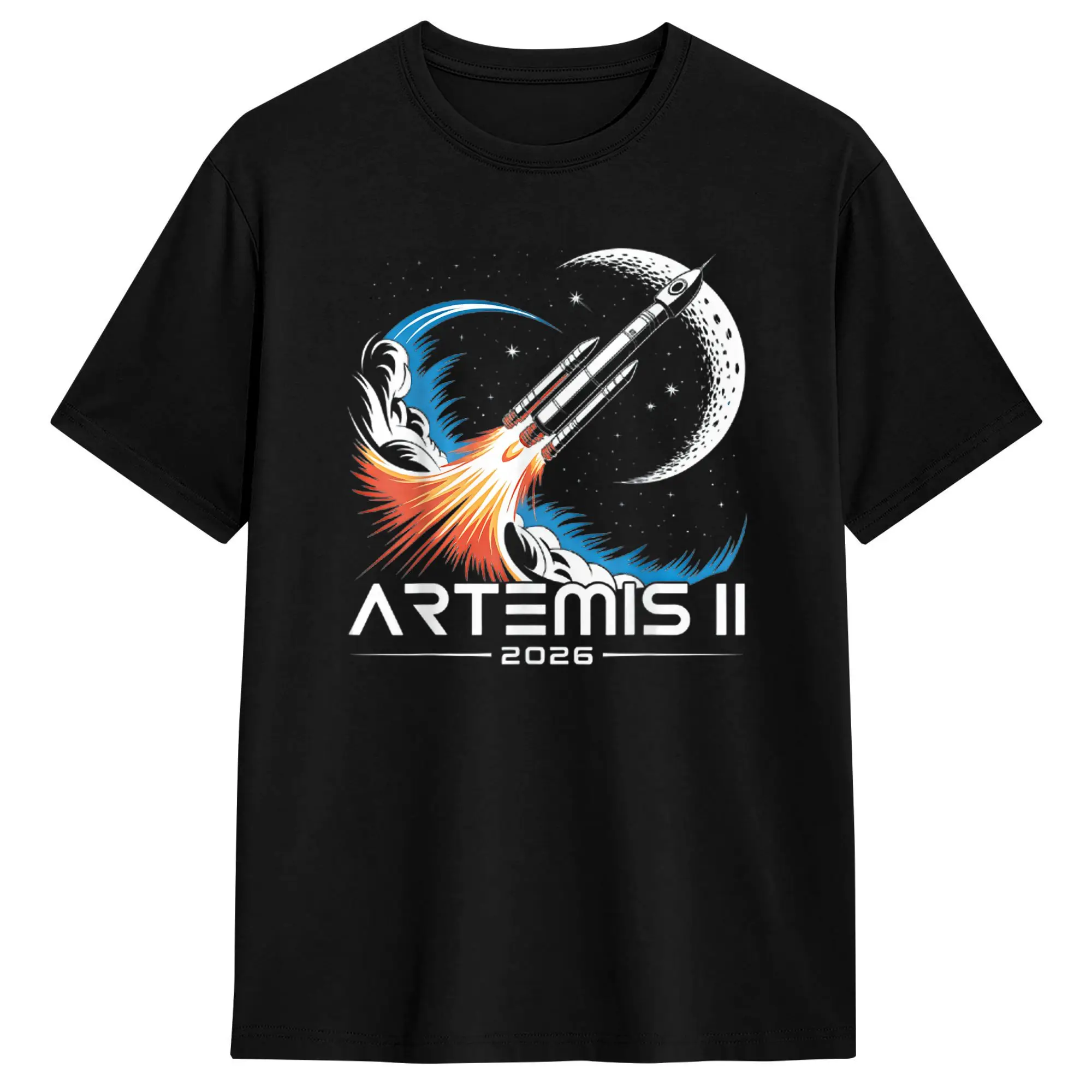 Men Women's T-Shirt Artemis II Launch to The Moon 2026 T Shirts Hip Hop  Summer Tees Streetwear Cotton Clothing Gift