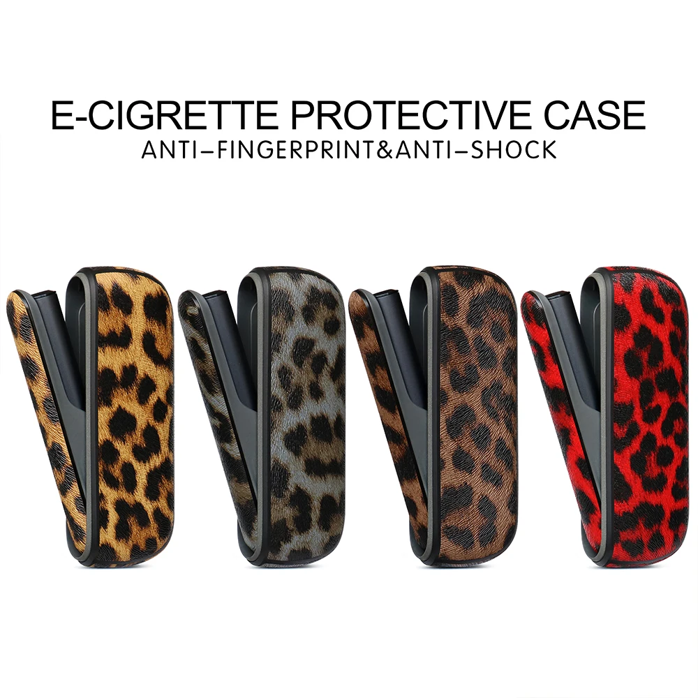 17-kolorowa osłona boczna w stylu Leopard Lichee + skórzane etui do etui IQOS Iluma Akcesoria ochronne