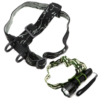 Adjustable Nylon Frontal Headband Head Belt Strap Mount Holder for 25mm - 28mm 30mm Flashlight 18650 21700 26650 Torch Headlamp