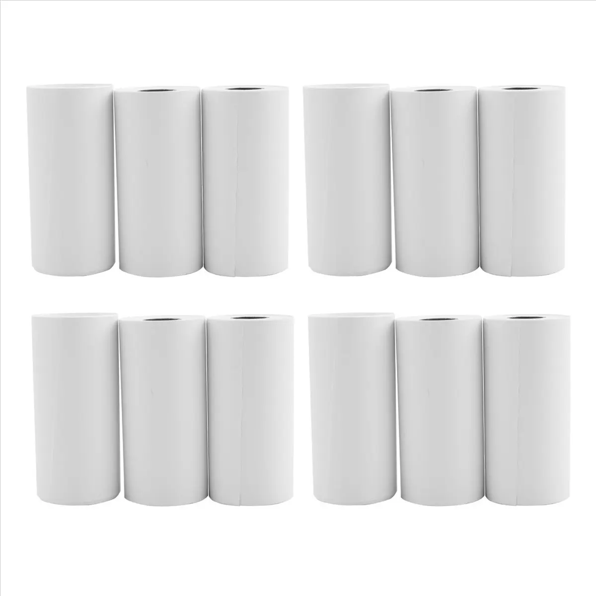 (A30I) Kids Camera Print Paper,12 Rolls 57x30mm with Core Photo Print Thermal Paper Rolls Instant Print Camera Refill Paper