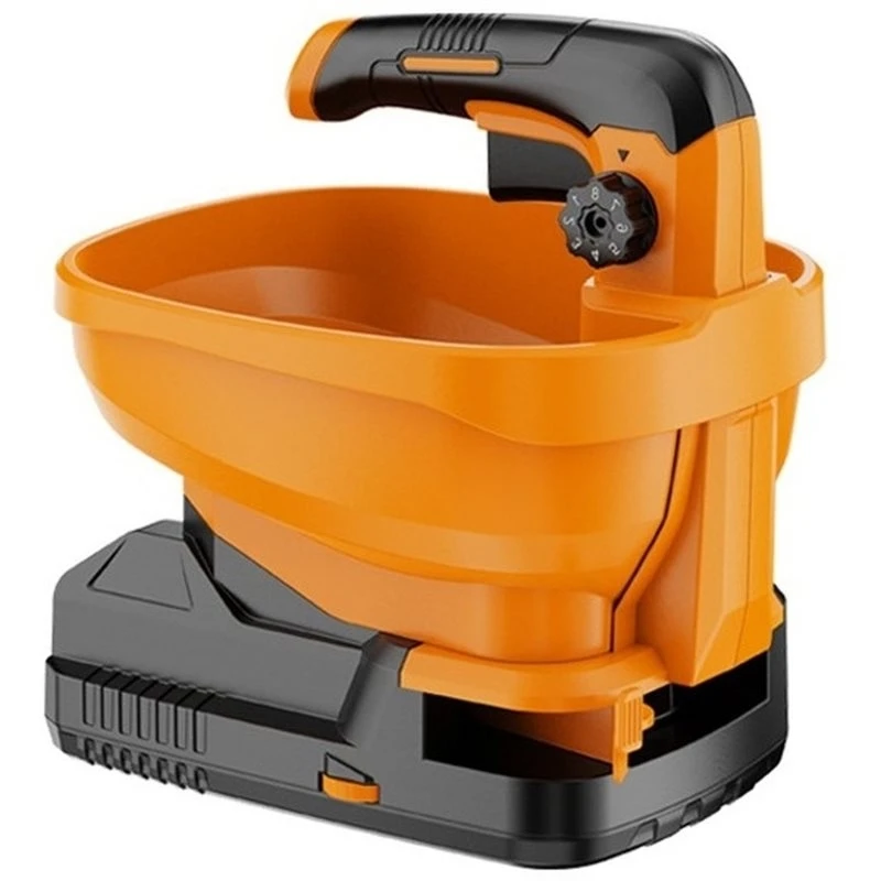 Touchbuy Cordless Handheld Broadcast Spreader Electric Fertilizer Seeder Adjustable Flow Dispenser For 18V BL1830 Battery