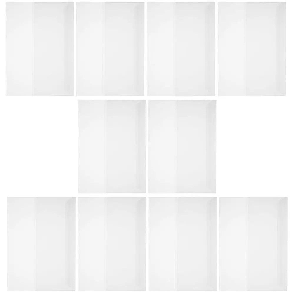 10 Sheets Waterproof Book Film Clear Cover Protector PP Material Plastic Reusable Erasable Notebook Document File Holder