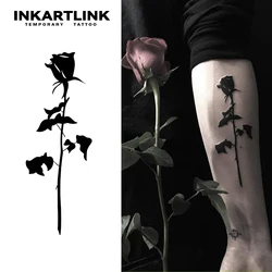 Rose Temporary Tattoo,Lasts To 15 Days New Technology Magic Waterproof Semi Permanent Sticker.