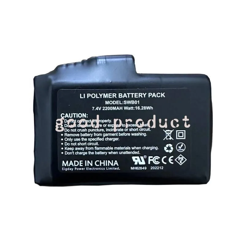 1pcs/lot 2200mAh SWB01 Battery for Heated Gloves Socks Heated Jackets Vest Motorcycle Gloves