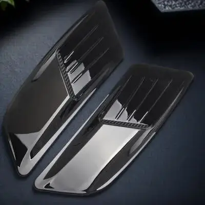 1Pair ABS Car Hood Vent Stickers Engine Bonnet Air Flow Covers Auto Side Scoop Decals for Vehicle Exterior Decoration Modern