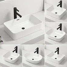 

Art stage basin wash basin toilet ceramic washbasin art square round single basin