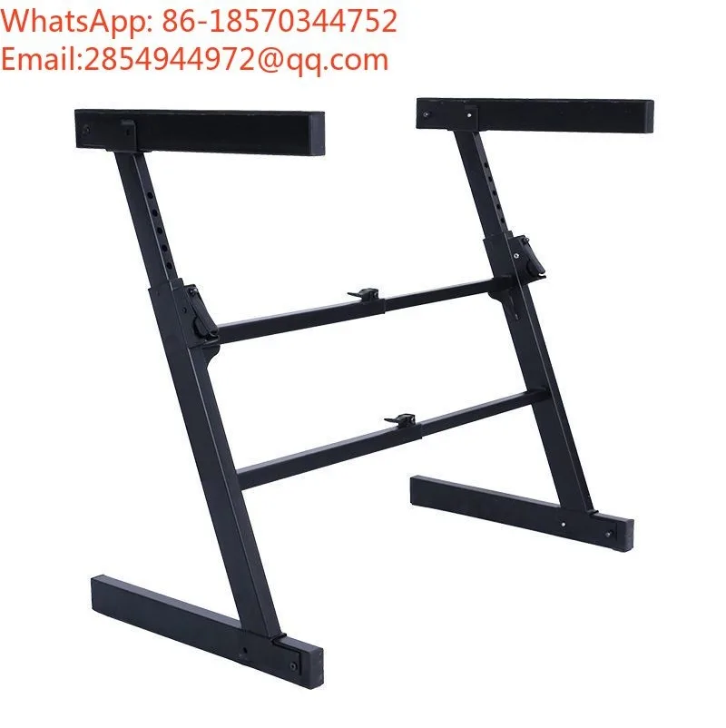 Double Layer Thickened Z-Shape Keyboard Stand Retractable Foldable Universal Stage Electronic Piano Bracket