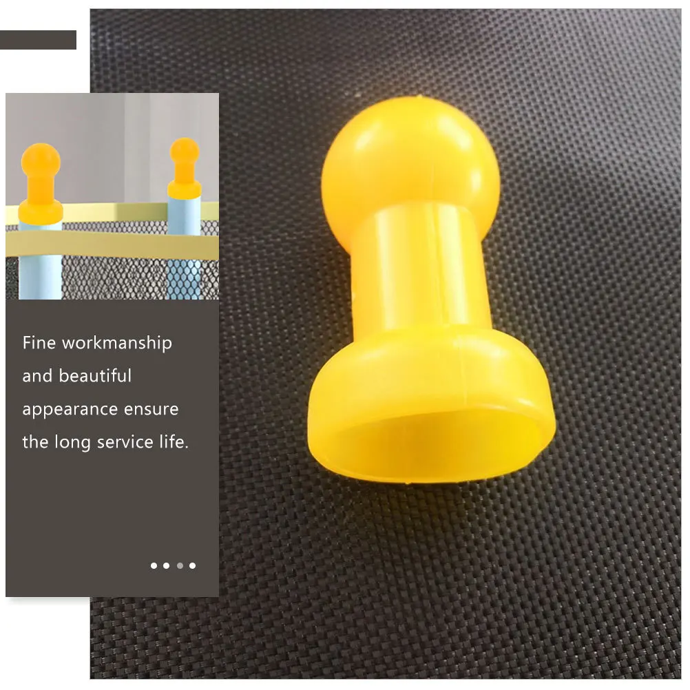 

4Pcs Steel Pipe Caps Trampoline Pole Caps Wear-Resistant Plastic Replacement Rod Covers Professional Trampoline Parts
