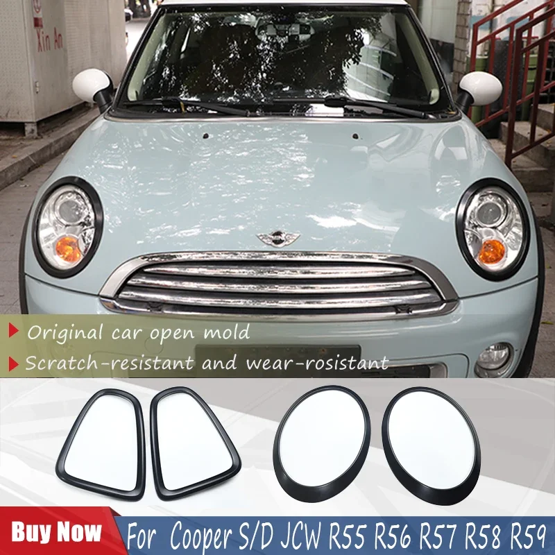 

For BMW MINI Black Cooper S/D JCW R55 R56 R57 R58 R59 Car Headlight Head Tail Light Rear Lamps Frame Rings Cover Stickers