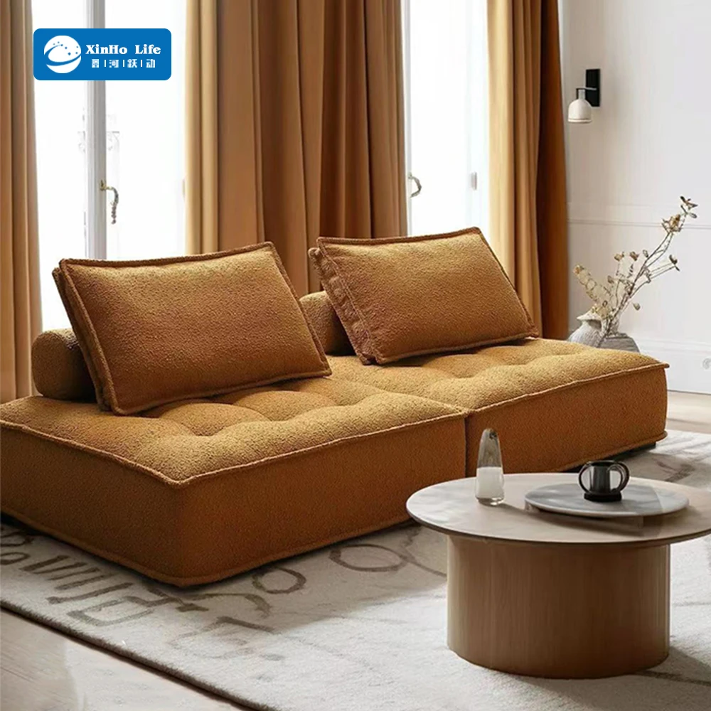 Luxury 2-Seat Modern European Design Vacuum Compressed Sofa Set Sponge Furniture for Living Room & Apartments Bedrooms