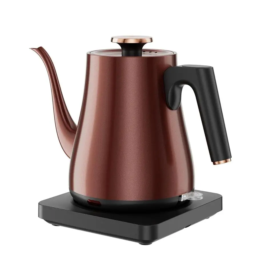 

Электрический чайник 1,0 л, 1000 Вт, быстрое кипячение в 4 минуты, чайник из нержавеющей стали, чайники для заливки кофе для офисного чая, дорожный комплект