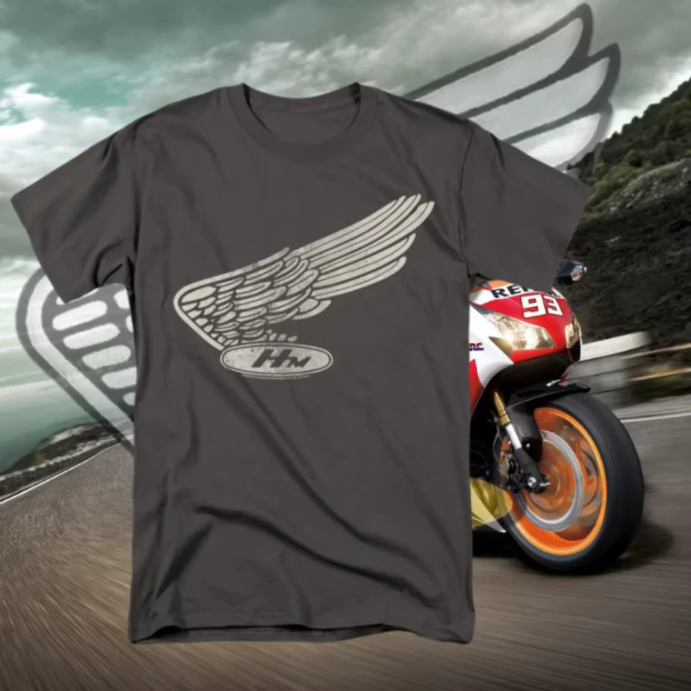 هوندا دراجة نارية تي شيرت الصيف عالية الجودة العصرية العلامة التجارية موضة سباق الملابس الرجال والنساء طباعة قصيرة الأكمام