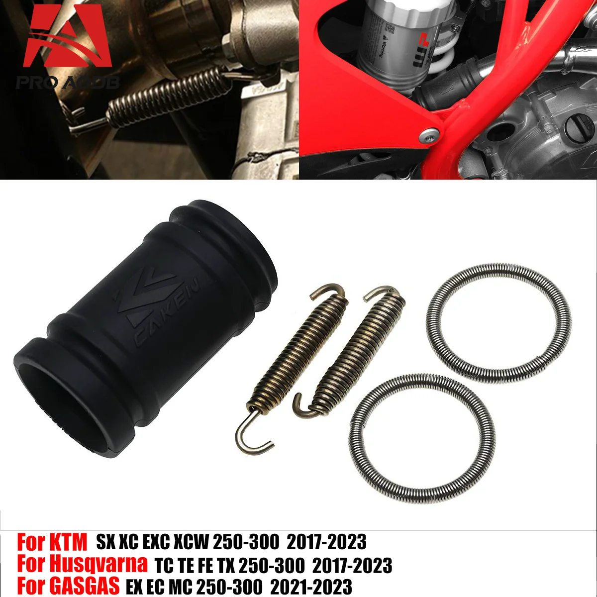 

For KTM SX XC EXC XCW TPI For Husqvarna TC TE TX 2017-2023 Premium Exhaust Pipe Tailpipe Seal Ring Spring Exhaust Coupling Kit