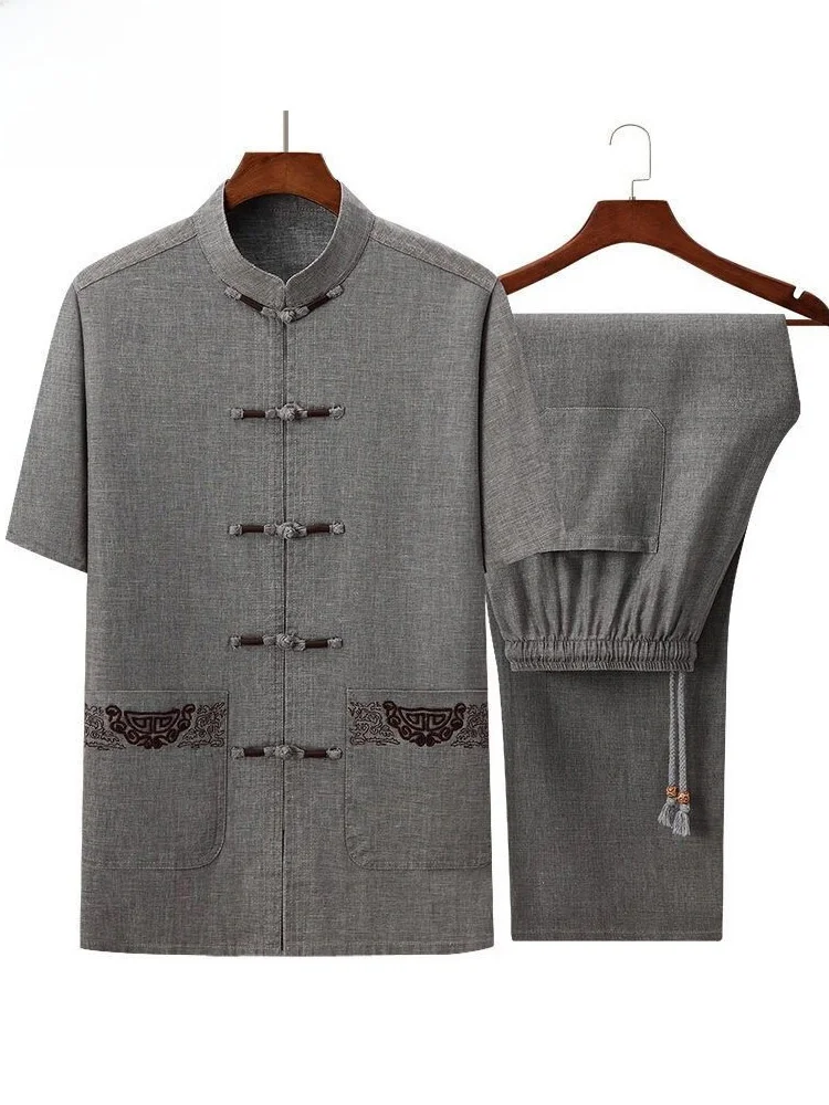 costume-homme-a-manches-courtes-en-coton-et-lin-pierre-cardin-vetements-traditionnels-chinois-hanfu-d'ete-pour-papa-pour-personnes-d'age-moyen-et-agees