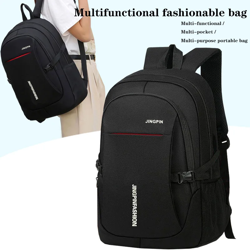Stilvoller Herren-Freizeitrucksack – geräumiger Nylon-Reise-Tagesrucksack mit mehreren Taschen, verstellbarem Schultergurt und Laptopfach