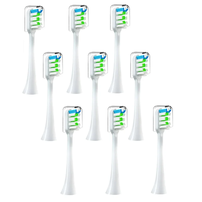 9PCS Replacement Brush Heads for SOOCAS V1 V2 X3 X3U X5 D2 D3 SOOCARE Sonic Electric Toothbrush Head Soft Bristle,B