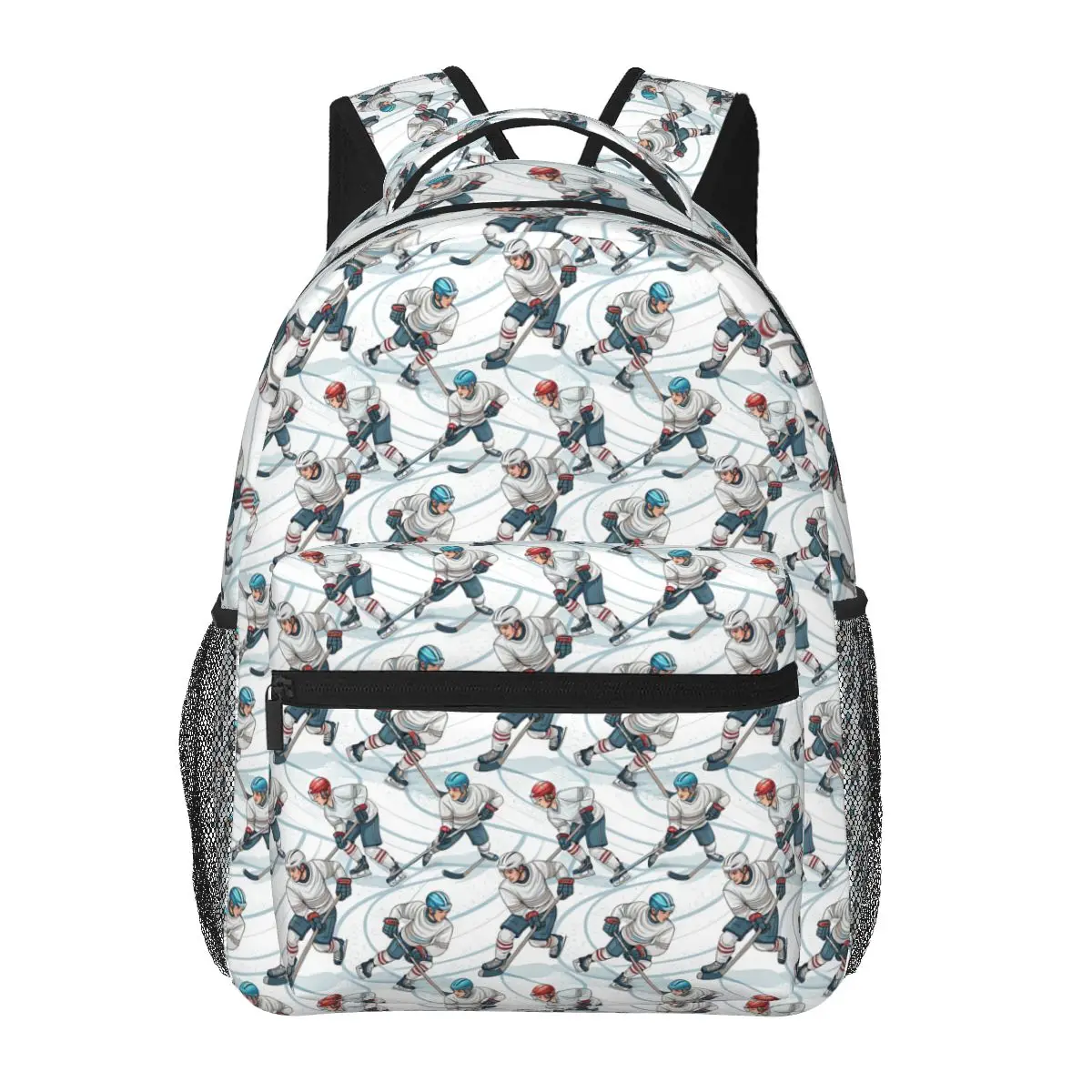 

Hockey Players Ice Skaters Sports Student Backpack School Bag Hiking Travel Daypack for Men Women Fashion Bookbag Shoulder Bags