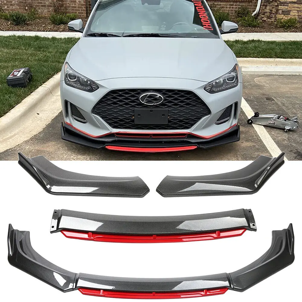 

LAICY For Hyundai Veloster 2012-21 Front Bumper Lip Auto Chin Spoiler Splitter Diffuser Body Kit Trim Protection Spoiler Air Dam